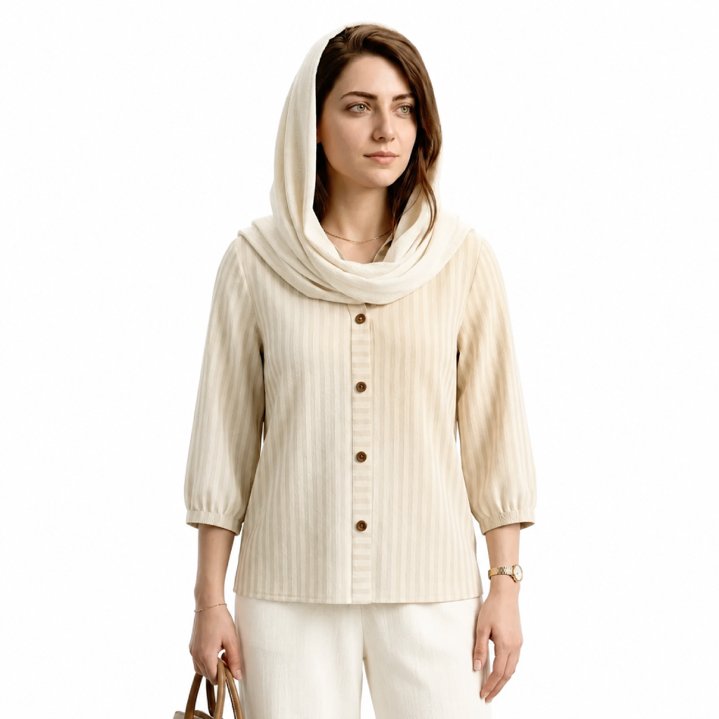 شومیز زنانه لینن مدل ریما