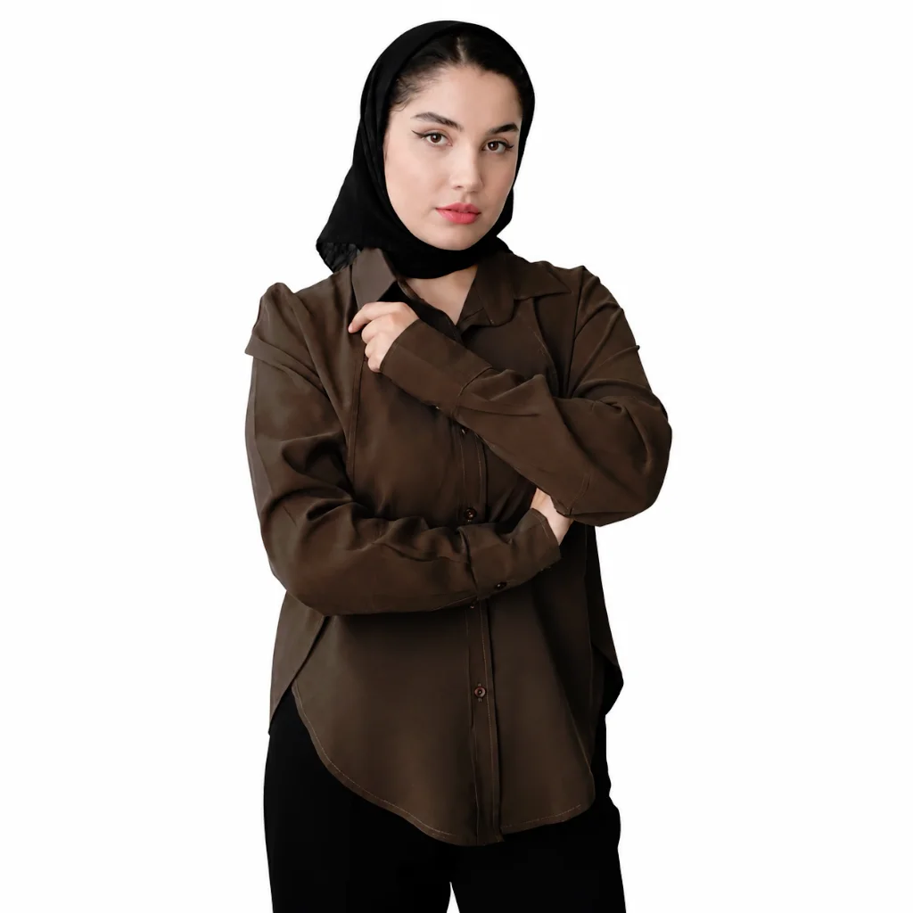 شومیز زنانه سیلک مدل سلین